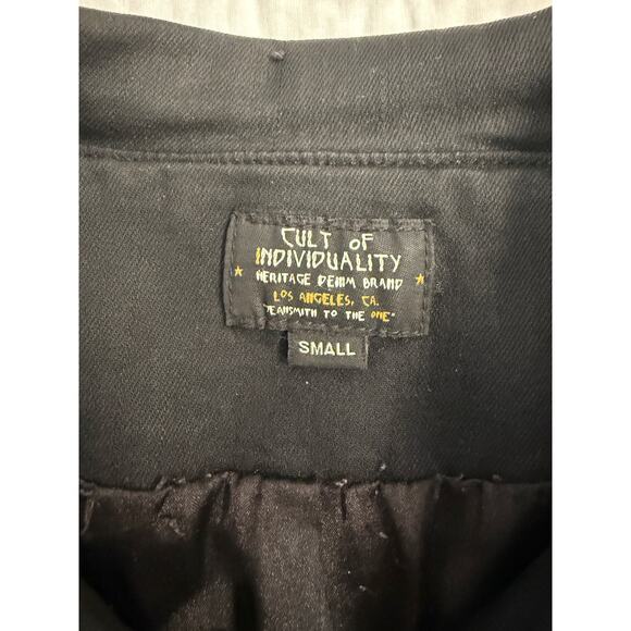 CULT OF INDIVIDUALITY Women's Moto Black Bomber Jacket Sz S - Picture 4 of 10